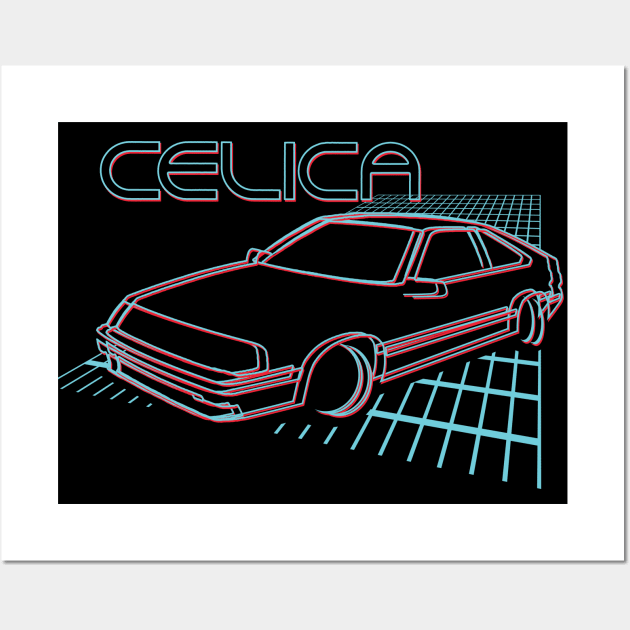 Outrun Toyota Celica Wall Art by thesupragoddess